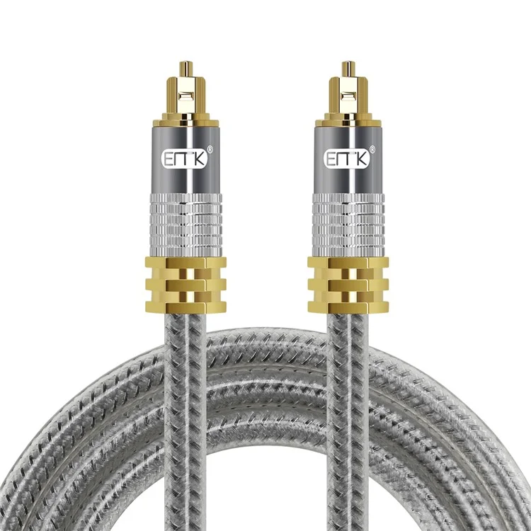 EMK YL-A 1,5m OD8,0mm Digitales optisches Audiorekabel mit vergoldeten Anschlüssen S / PDIF Toslink-Kabel