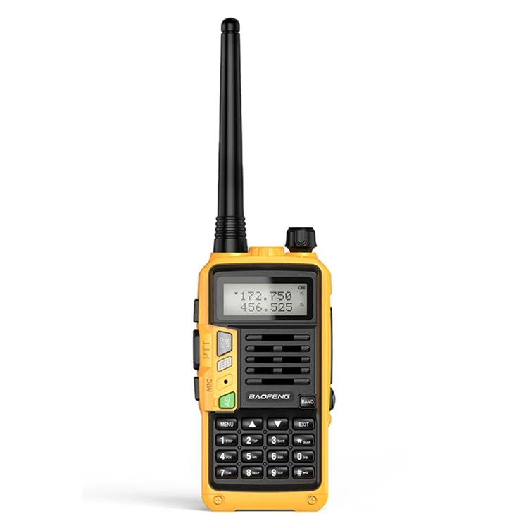 BAOFENG UV-S9 Plus Tragbares Walkie-Talkie UV Dual Band Handfunkgerät Interphone, USB-Ladegerät, EU-Stecker - Gelb