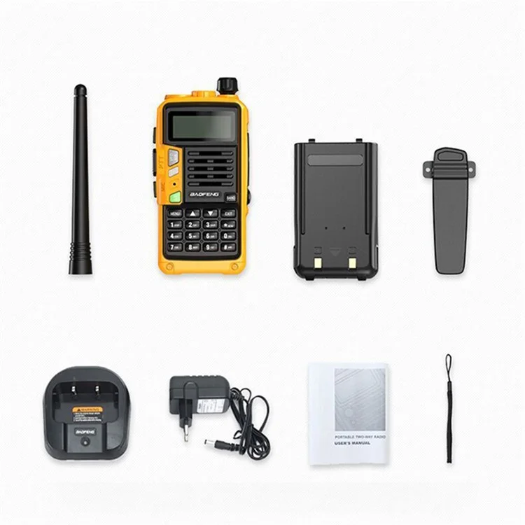 BAOFENG UV-S9 Plus Tragbares Walkie-Talkie UV Dual Band Handfunkgerät Interphone, USB-Ladegerät, EU-Stecker - Gelb