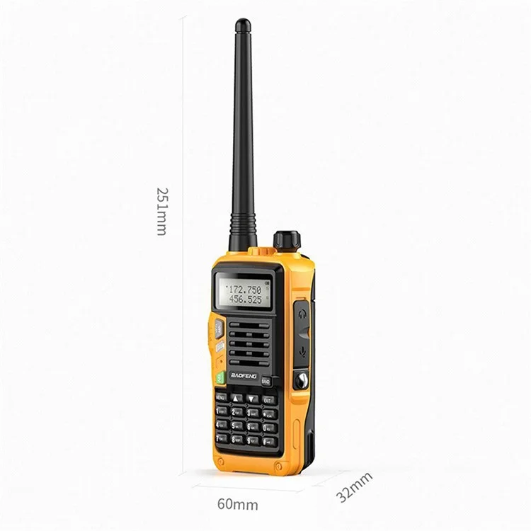 BAOFENG UV-S9 Plus Ricetrasmettitore Portatile UV Dual Band, Radio Portatile Interphone, Ricarica USB, Spina UE - Argento