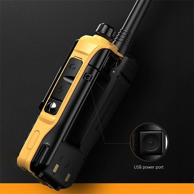 BAOFENG UV-S9 Plus Ricetrasmettitore Portatile UV Dual Band, Radio Portatile Interphone, Ricarica USB, Spina UE - Argento