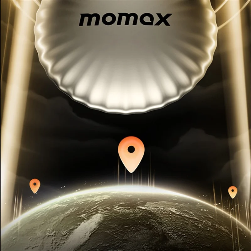 MOMAX PINTAG Wireless Key Finder Tracking Device Smart APP Control Anti-Lost Tracker for iOS - Titanium Gold