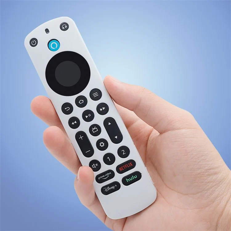 Für Amazon Alexa Voice Remote Pro Anti-Kratzer-Schutzhülle TV-Fernbedienung Silikonhülle - Weiß