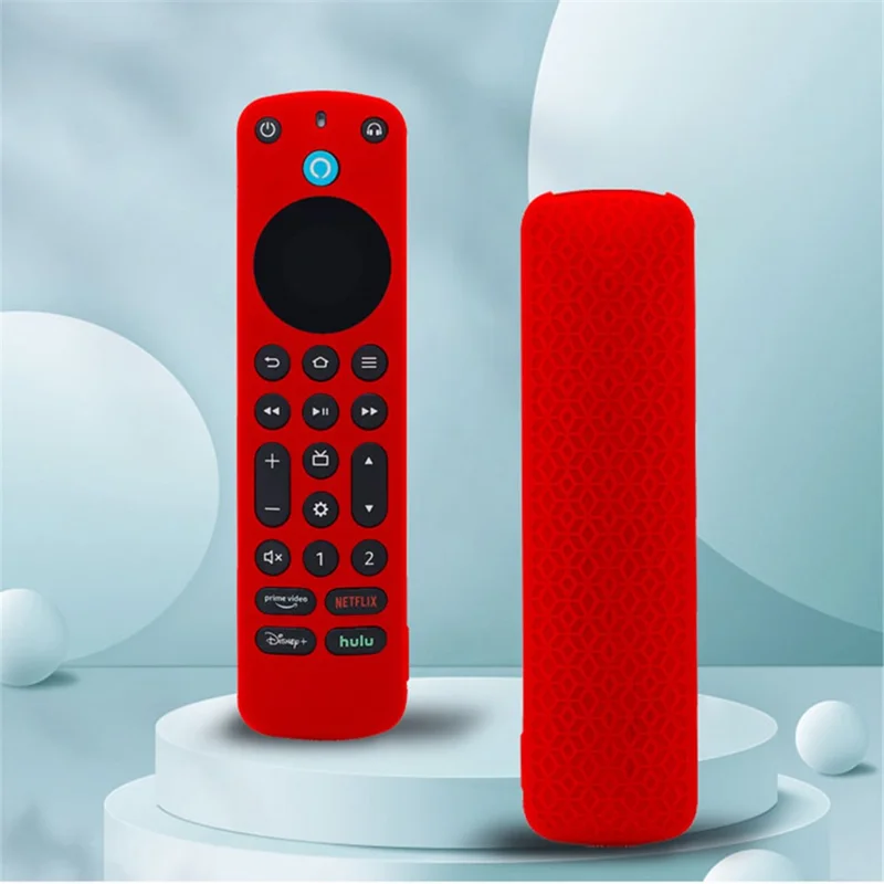 For Amazon Alexa Voice Remote Pro Anti-scratch Protective Case TV Remote Controller Silicone Sleeve Cover - Orange