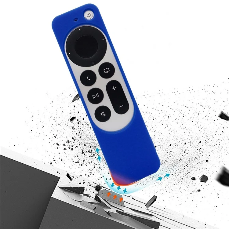 2Pcs / Set For Apple TV 4K 2022 Set-top Box Protective Cover + Remote Control Silicone Case - Blue