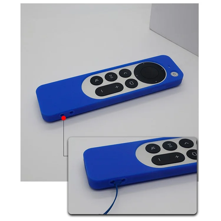 2Pcs / Set For Apple TV 4K 2022 Set-top Box Protective Cover + Remote Control Silicone Case - Blue