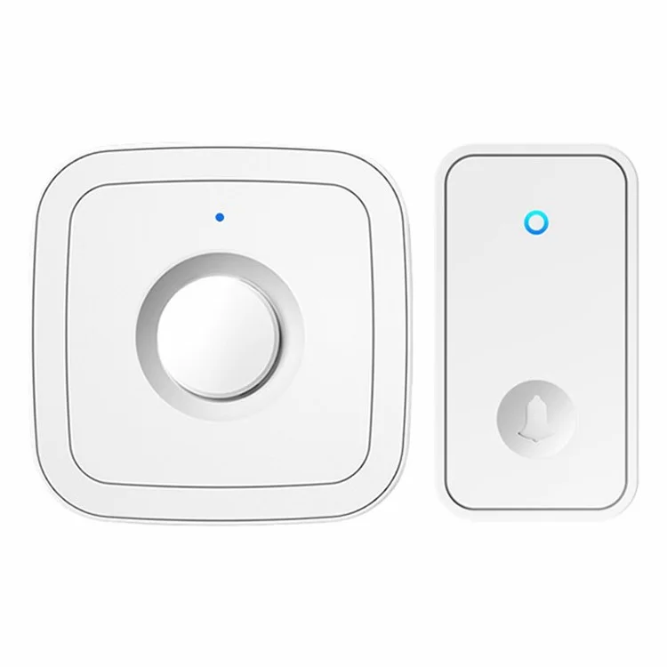 CACAZI FA12 Sonnette sans fil pour la maison 60 mélodies Étanche à distance Intelligent Appel Sonnette, 1 émetteur+1 récepteur - Blanc / Prise UE