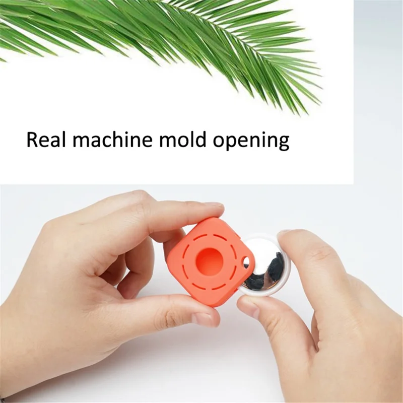 Silicone Case for Apple AirTag Bluetooth-compatible Tracker Protector Anti-Lost Key Pet Locator Soft Cover with Buckle - Red