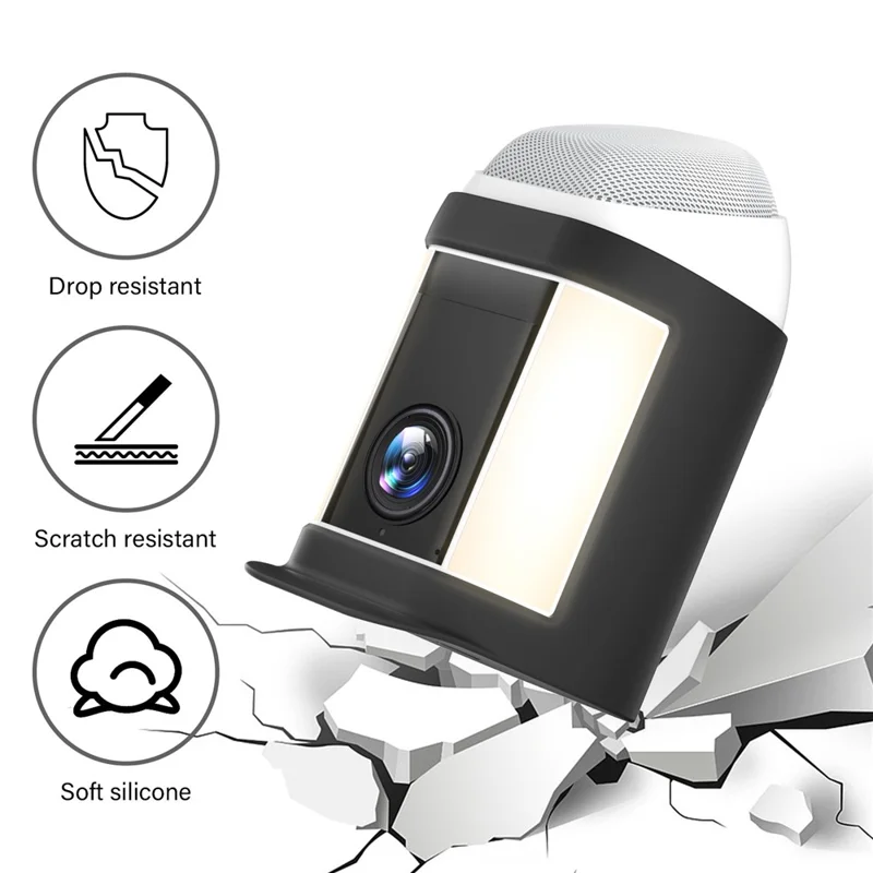 For Ring Spotlight Cam Pro Silicone Case Outdoor Security Camera Weatherproof Protection Cover