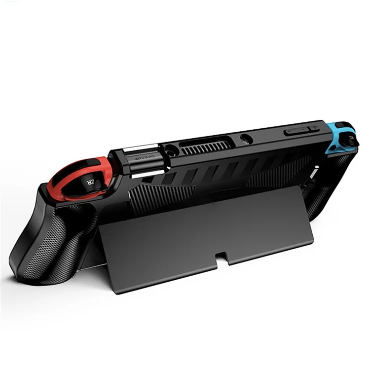 Flexible TPU Cover for Nintendo Switch OLED , Anti-Drop TPU Cover Sleeve Game Console Protector Case - Black