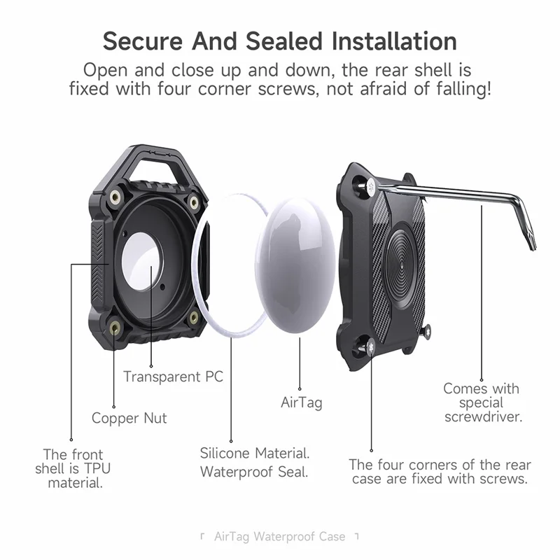 TPU Case for Apple AirTag Bluetooth-compatible Tracker Protector Anti-Lost Key Pet Locator Soft Cover with Keychain - Green