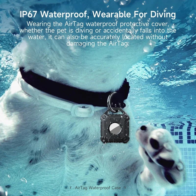 TPU Case for Apple AirTag Bluetooth-compatible Tracker Protector Anti-Lost Key Pet Locator Soft Cover with Keychain - Green