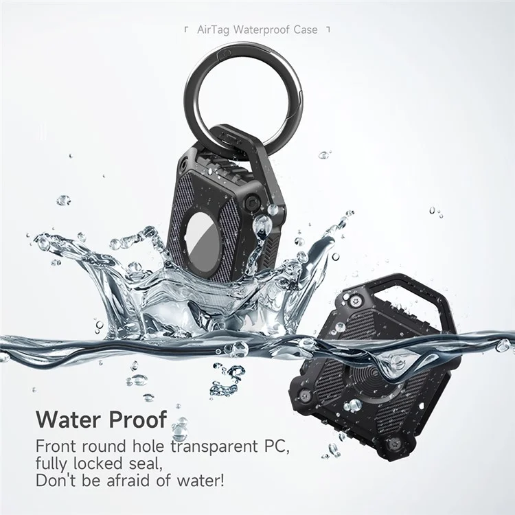 Custodia in TPU per tracciatore Bluetooth Apple AirTag Protettore Anti-smarrimento per chiavi Pet Locator Custodia morbida con portachiavi - Blu notte