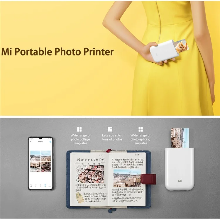 XIAOMI Portable Mini Inkless Bluetooth Pocket Photo Printer AR Video Photo Printer