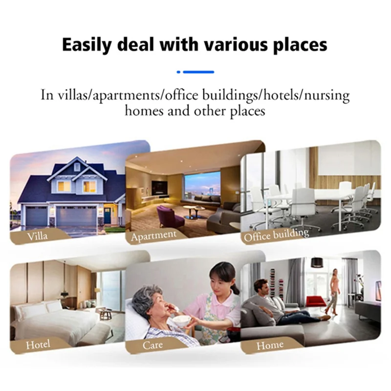 CACAZI FA28 Self-Generating Wireless Doorbell Transmitter + Receiver Smart Doorbell - White / US Plug