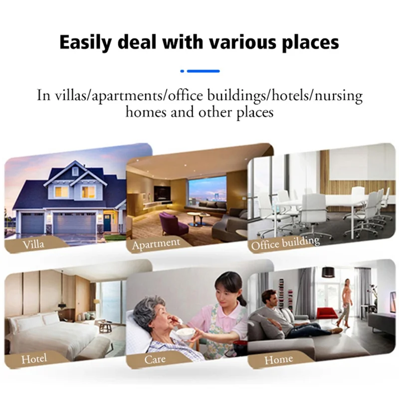 CACAZI FA86 150m Distance Wireless Doorbell Set with 2 Transmitter / Receiver Self-Powered Smart Doorbells - White / EU Plug