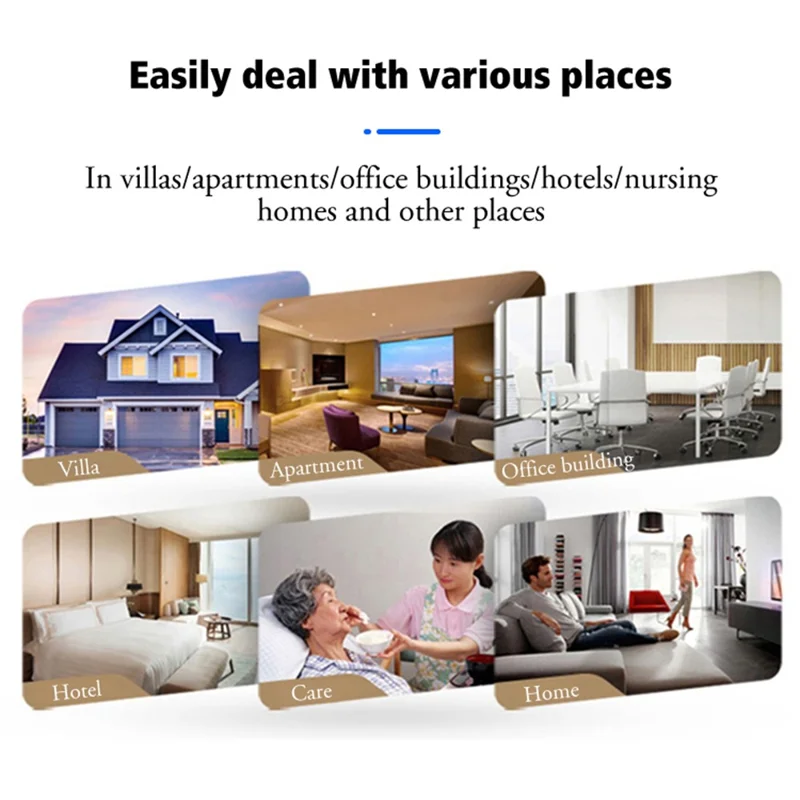 CACAZI FA12 Self-powered Wireless Doorbell 60 Songs Remote Calling Bell (Type 86 Big Button), 1 Transmitter+2 Receivers - White / US Plug