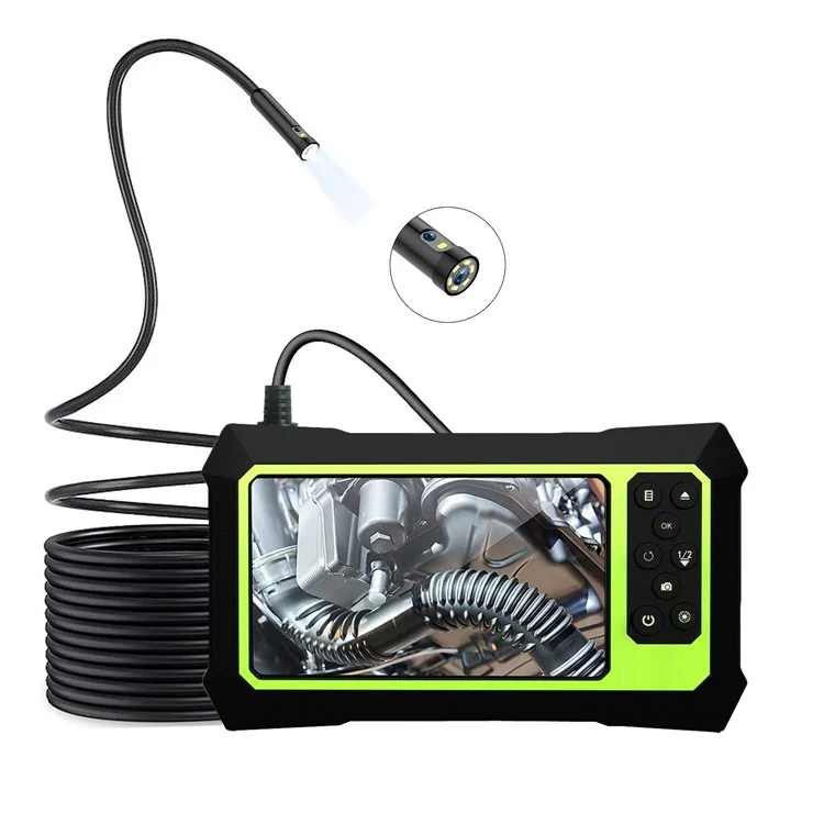 B315 2m Cavo 5mm Doppia Lente Telecamera Endoscopica 4.3-pollici Schermo Impermeabile 6+1 LED HD Boroscopio Industriale 