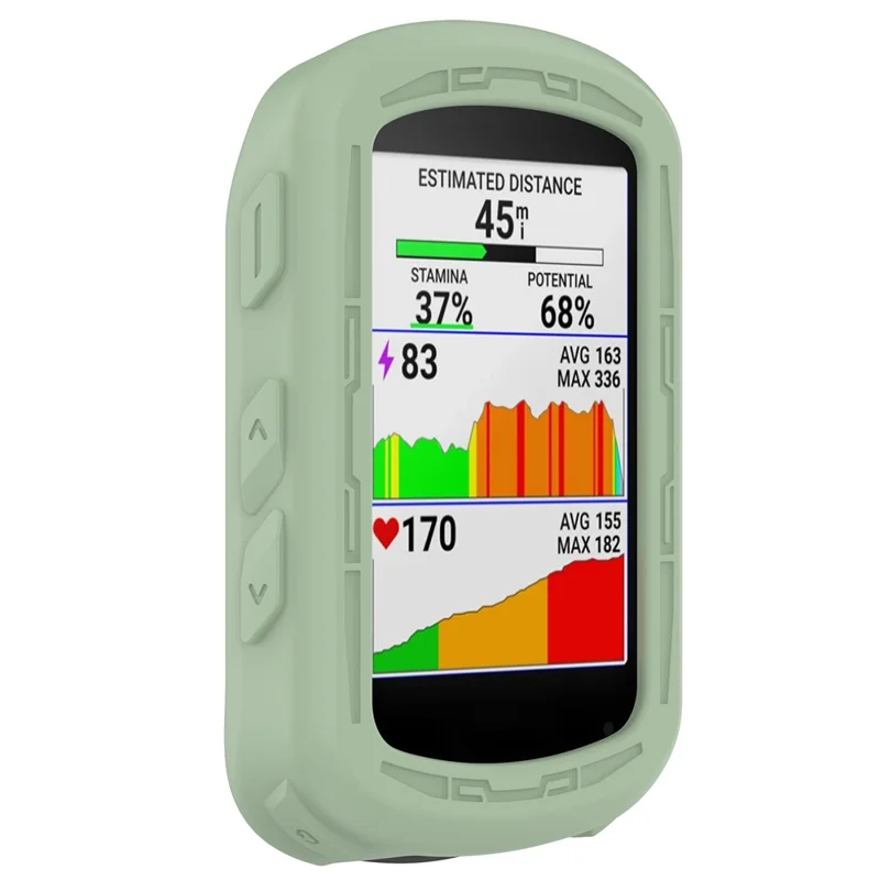 For Garmin Edge 840 / 540 Bike Computer Protective Cover Soft Silicone Anti-drop Case - Green