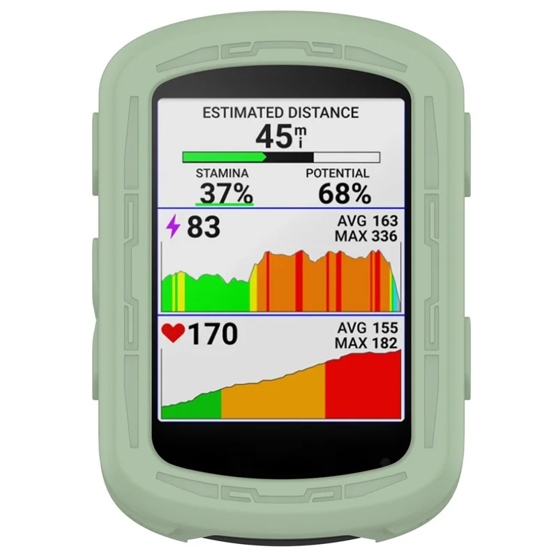 For Garmin Edge 840 / 540 Bike Computer Protective Cover Soft Silicone Anti-drop Case - Green
