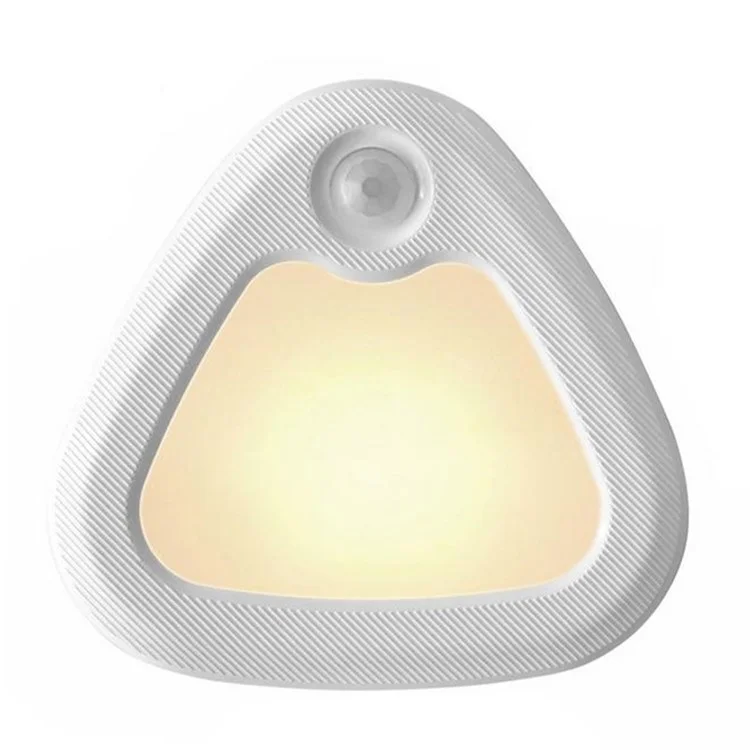 3Pcs / Set Triangle Motion Sensor Light Simple Smart Home Fashion Bedside Lamp Creative Magnetic Sensor LED Night Light - Warm Light