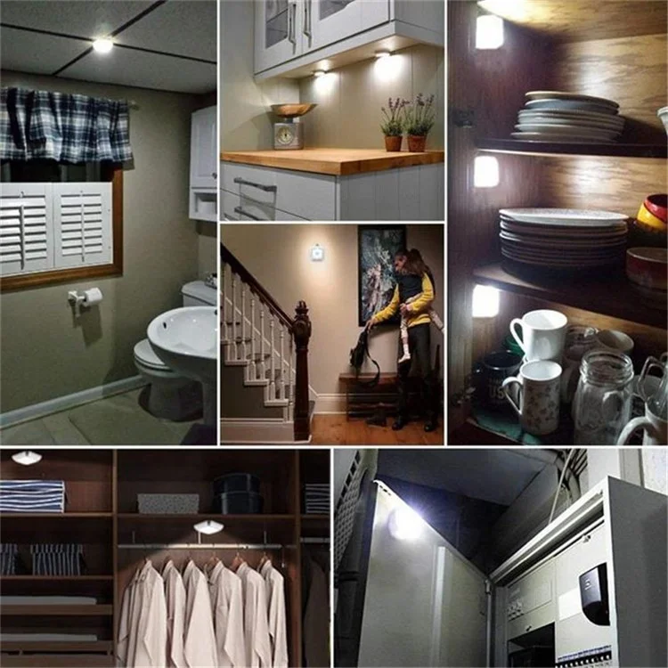 3Pcs / Set Triangle Motion Sensor Light Simple Smart Home Fashion Bedside Lamp Creative Magnetic Sensor LED Night Light - Warm Light
