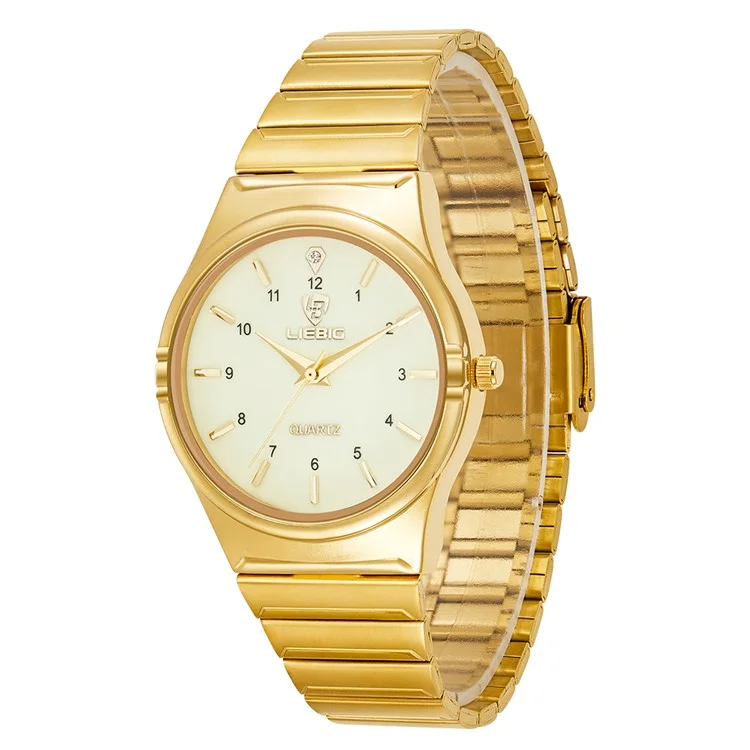 LIEBIG L1024 Fashion Couple Reloj de pulsera Correa de acero inoxidable Analógico de cuarzo - Esfera luminosa / Hombre