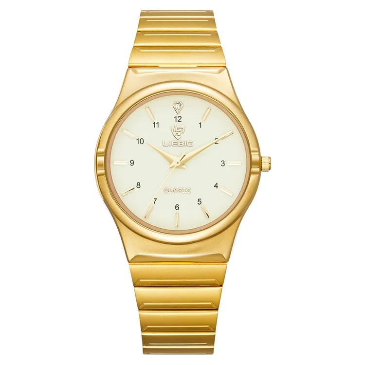 LIEBIG L1024 Fashion Couple Reloj de pulsera Correa de acero inoxidable Analógico de cuarzo - Esfera luminosa / Hombre