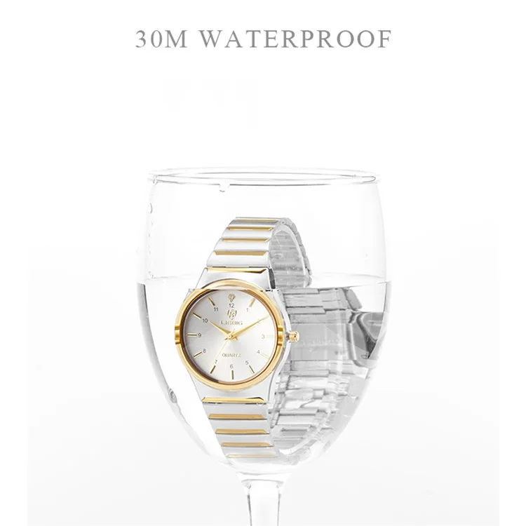 LIEBIG L1024 Fashion Couple Reloj de pulsera Correa de acero inoxidable Analógico de cuarzo - Esfera luminosa / Hombre