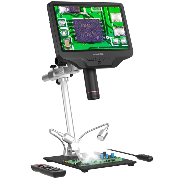 ANDONSTAR AD409-Pro Microscopio Digital de 10 pulgadas LCD para Soldadura de Reparación de PCB, SMD, Electrónica y Teléfonos - Enchufe de la UE 