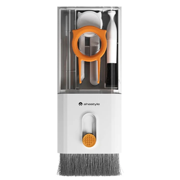 AHASTYLE WG121 10-in-1 Earphone Phone Keyboard Dust Removal Pen Brush Multifunction Cleaning Tool - White
