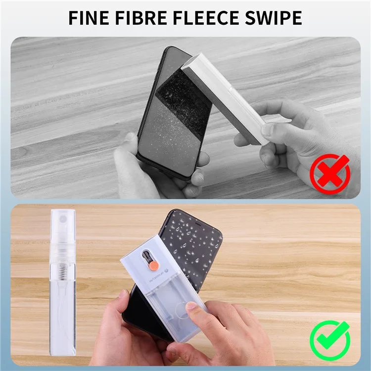 AHASTYLE WG121 10-in-1 Earphone Phone Keyboard Dust Removal Pen Brush Multifunction Cleaning Tool - White