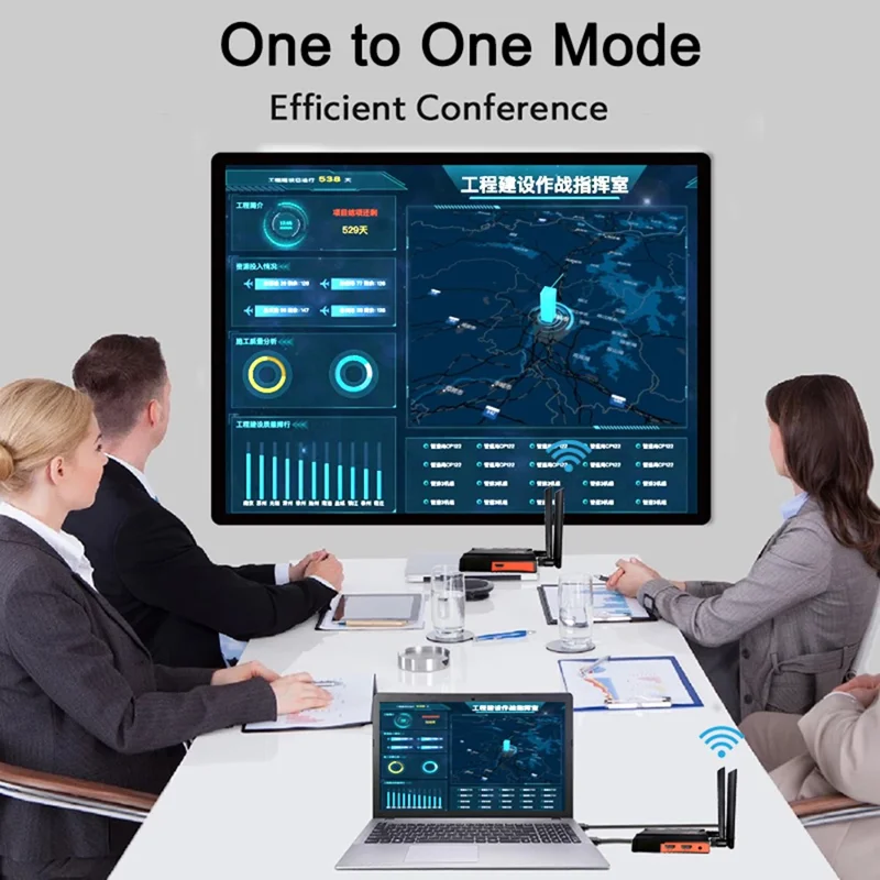 BOVBOX 009 HD Video Transmitter Receiver Wireless Screen Casting WIFI 5.8 Wireless Display Dongle Adapter - EU Plug