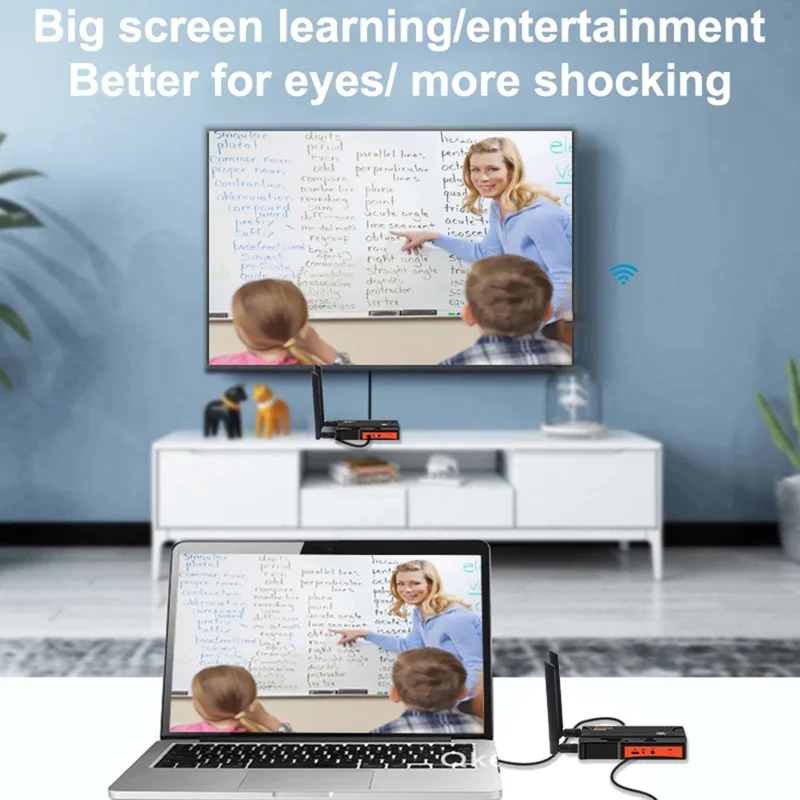 BOVBOX 009 HD Video Transmitter Receiver Wireless Screen Casting WIFI 5.8 Wireless Display Dongle Adapter - EU Plug