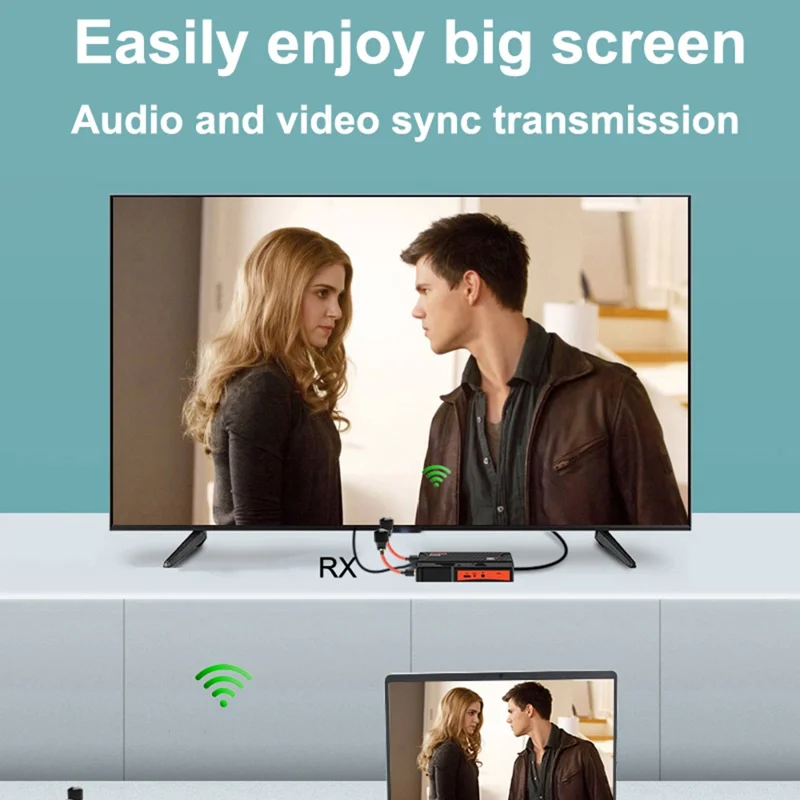 VRRIIS 009 Pro Wireless Display Dongle Adapter 300m Wireless Screen Casting Video Transmitter Receiver - AU Plug