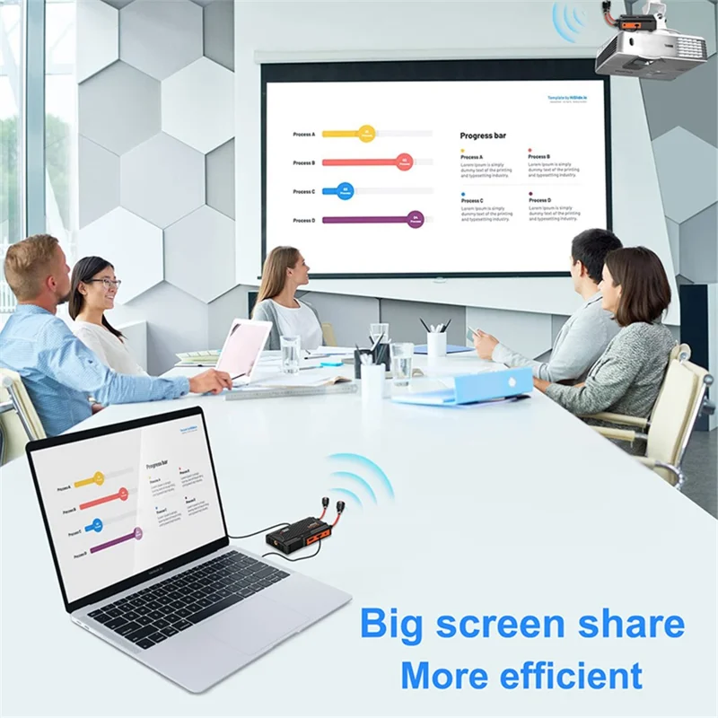 VRRIIS 009 Pro Wireless Display Dongle Adapter 300m Wireless Screen Casting Video Transmitter Receiver - AU Plug