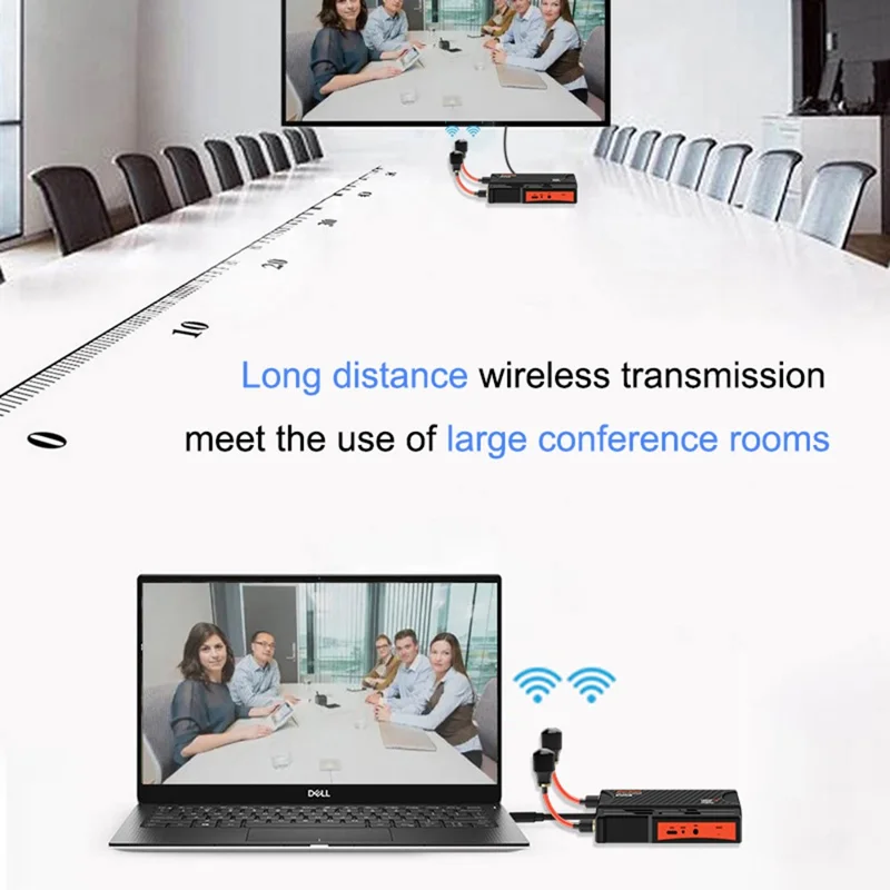 VRRIIS 009 Pro Wireless Display Dongle Adapter 300m Wireless Screen Casting Video Transmitter Receiver - AU Plug