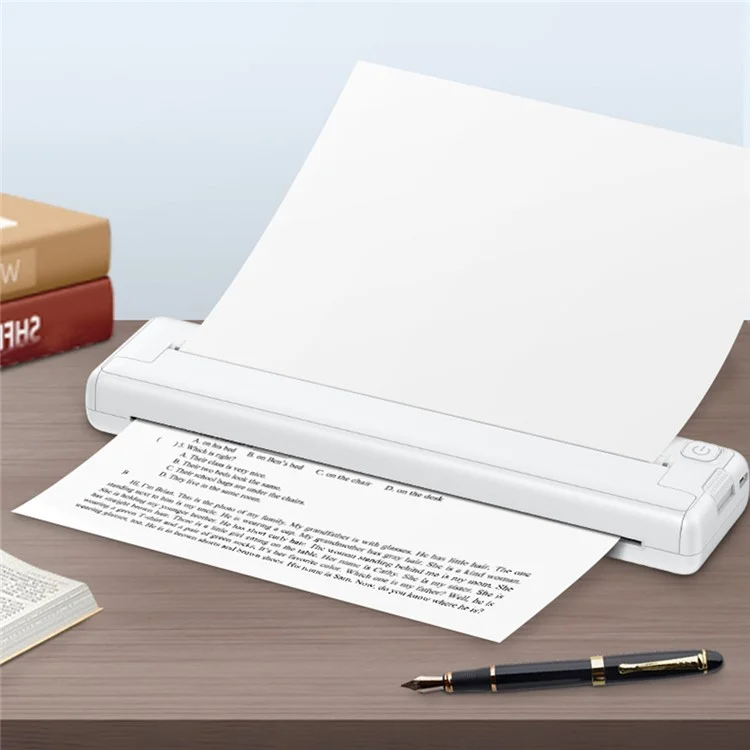 A4 Inkless Printer Portable Thermal Paper Printer Compact Pocket Student Mini Printer