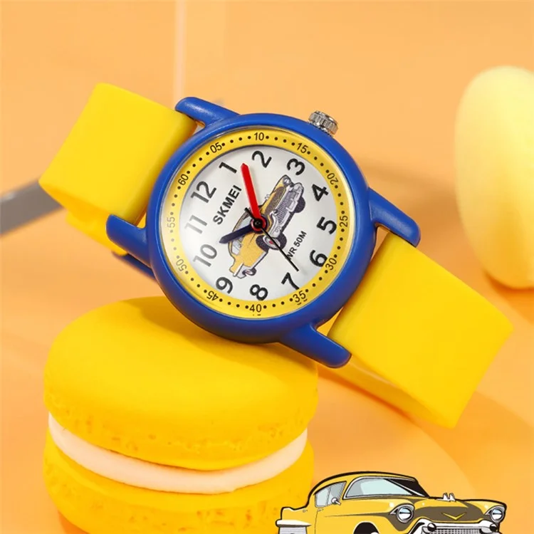 SKMEI 2157 Fashion Sports Waterproof Children Watch Cartoon Student Quartz Watch - Ice Cream