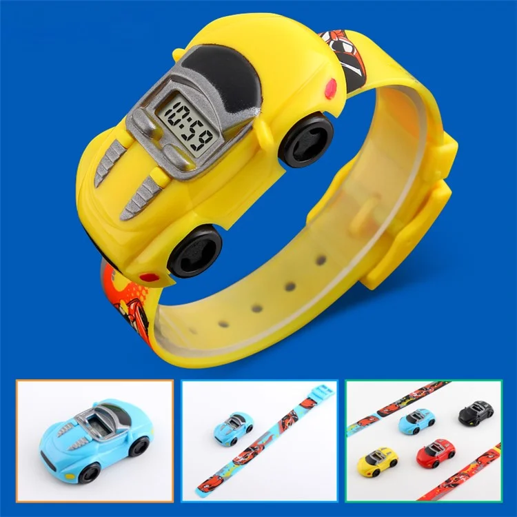 SKMEI 1241 Fashion Car Design Children Wrist Watch Student Electronic Watch - Rot