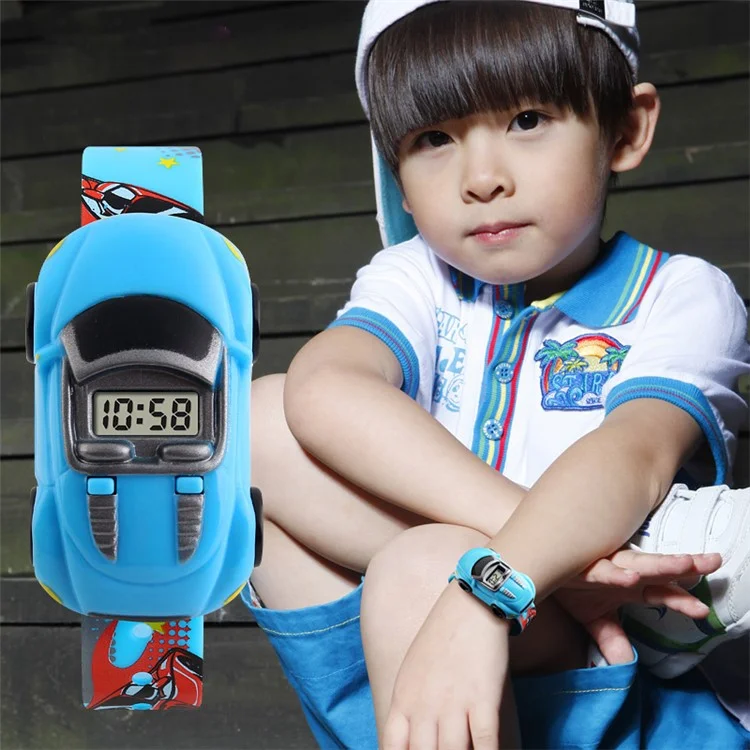 SKMEI 1241 Fashion Car Design Children Wrist Watch Student Electronic Watch - Rot