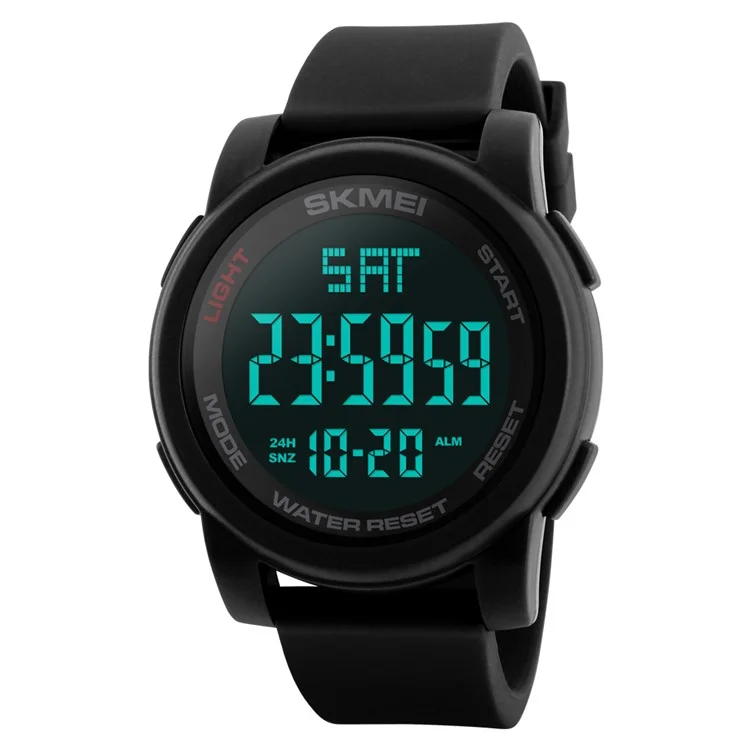 SKMEI 1257 Outdoor Multifunktions-Elektronikuhr 50m wasserdicht Sportsuhr - Schwarz