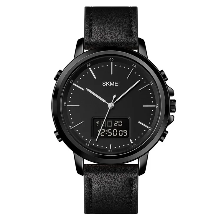 Bulk Purchasing SKMEI 1652 Dual Display Electronic Watch Multifunctional Luminous Watch - Black