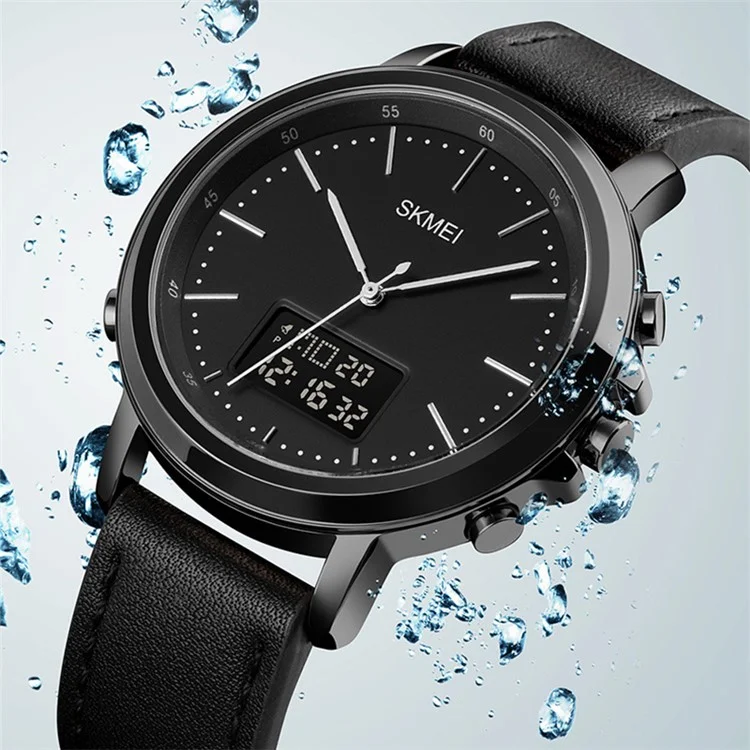 Bulk Purchasing SKMEI 1652 Dual Display Electronic Watch Multifunctional Luminous Watch - Black