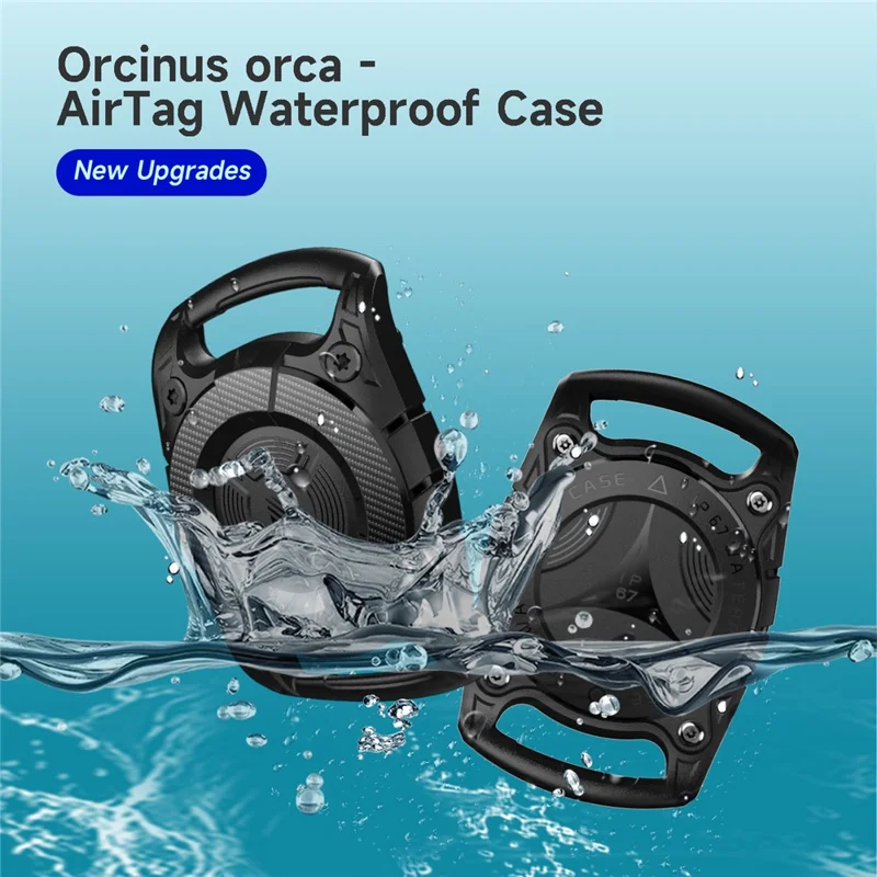 Soft TPU Case for AirTag Bluetooth-compatible Tracker Protective IP67 Waterproof Cover, with Front Back Film Set - Sapphire