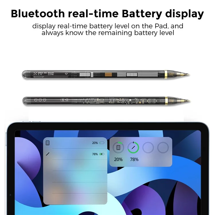 AHASTYLE PE03 Stylus Pen for Apple Tablet 2018-2022 , Magnetic Wireless Charging Pencil with Bluetooth-compatible Function