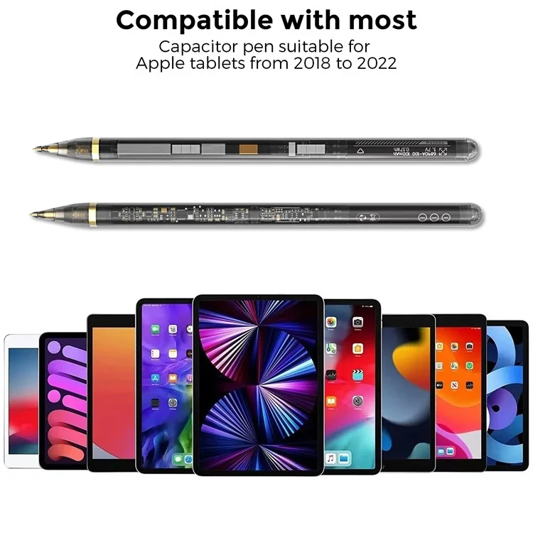 AHASTYLE PE03 Stylus Pen for Apple Tablet 2018-2022 , Magnetic Wireless Charging Pencil with Bluetooth-compatible Function