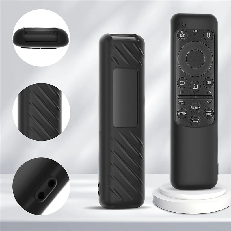 For Samsung BN59-01432A Remote Control Drop-proof Case Soft Silicone Protective Cover - Black