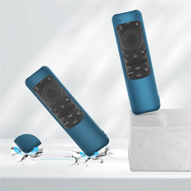 Obudowa przeciwwypadkowa z miękkiego silikonu do pilota Samsung BN59-01432A – niebieska