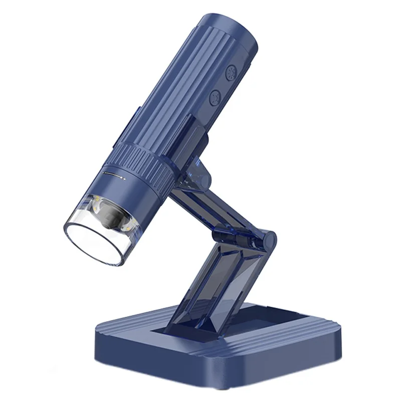 WTM-W1-A Digital Microscope 50X-1000X 2MP 1080P WiFi USB Microscope Camera Magnifier with 8 LED Lights - Blue